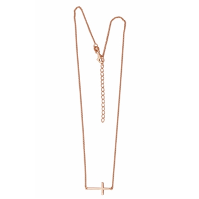 N0139RG Cross Necklace